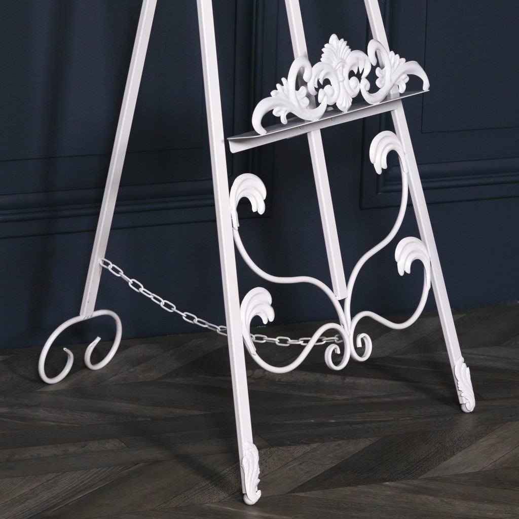 White Metal Easel 165cm Maison Reproductions